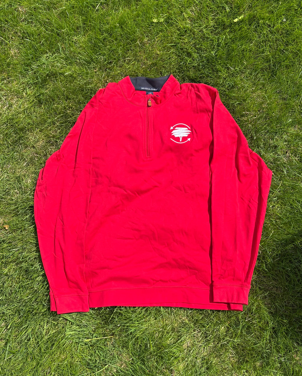 Red Quarter Zip Pullover