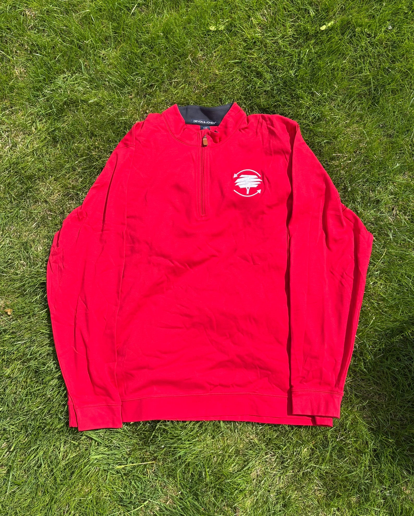 Red Quarter Zip Pullover